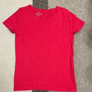 J. Crew Factory Bright Red Short Sleeve Tee